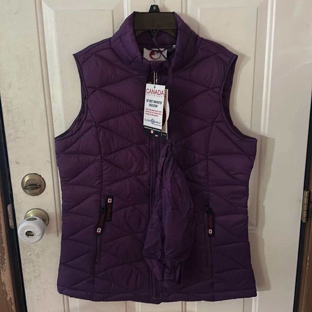 CANADA WEATHER GEAR QUILTED PACKABLE VEST: PURPLE: NEW WITH TAGS: SIZE M